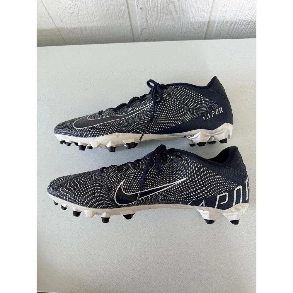 Nike Vapor Edge Football Cleats Men's Size 15 College Navy White